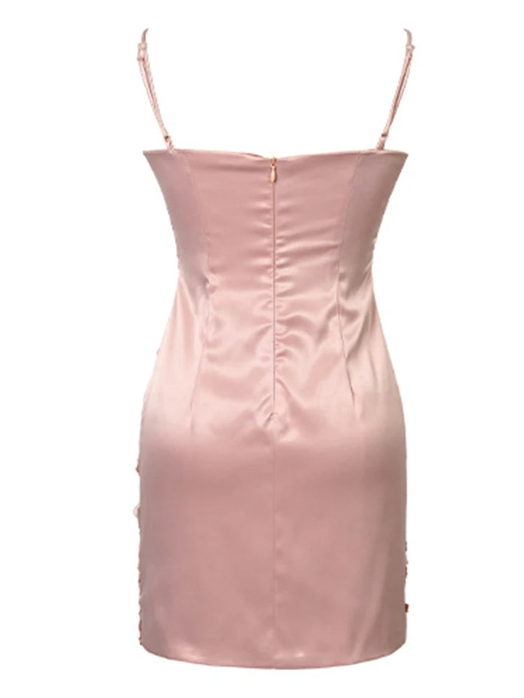 VESTIDO MINI CON APLICACIONES DE LENTEJUELAS