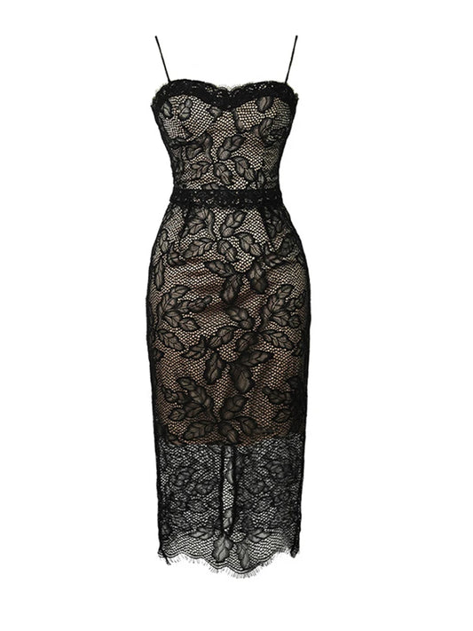CONJUNTO DE ENCAJE NEGRO